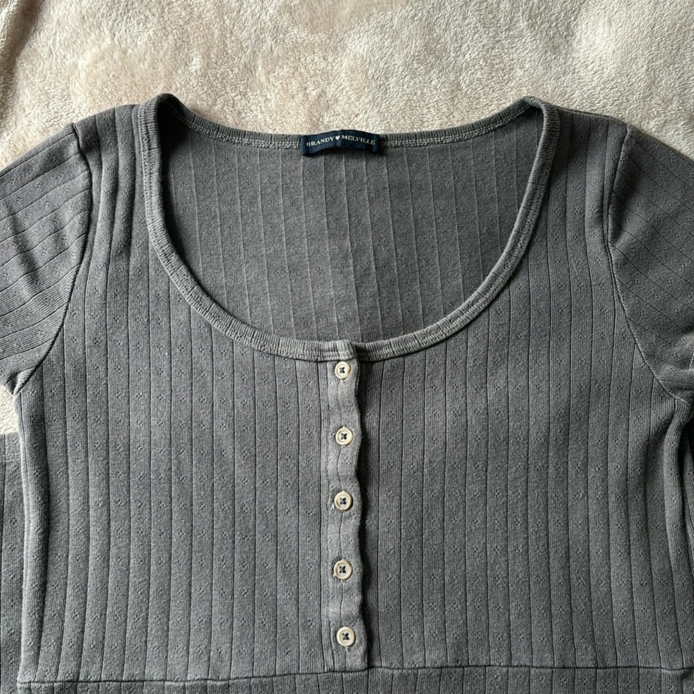 Brandy Melville pointelle short sleeve dress
